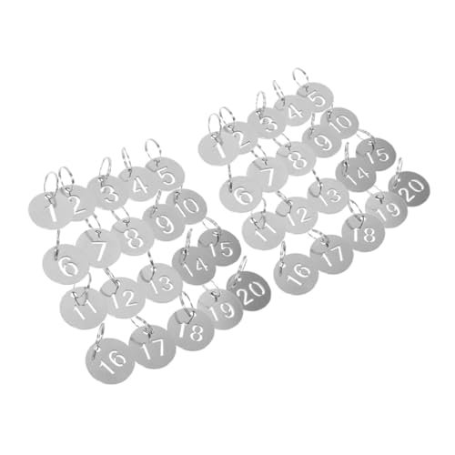 FOMIYES 2 Sätze Nummernschild aus Edelstahl Kreis runde nummerierte Tags runden Schlüsseletiketten Schlüsselanhänger mit Ring Zahlenkarten Rostfreier Stahl Silver FOMIYES 2 Sätze Nummernschild aus Edelstahl Kreis runde nummerierte Tags runden Schlüsseletiketten Schlüsselanhänger mit Ring Zahlenkarten Rostfreier Stahl Silver von FOMIYES
