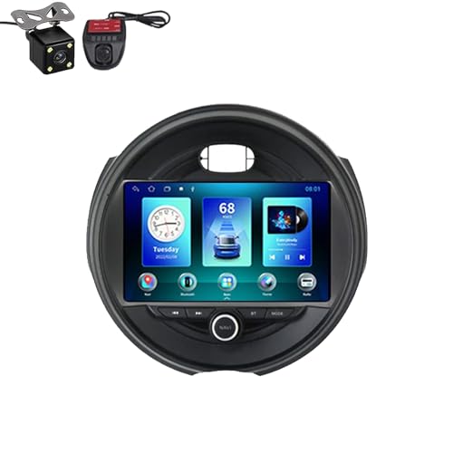 Android 12 Autoradio mit navi für BMW Mini Cooper F54 F55 F56 F60 2015-2019 Plug-and-Play car Radio Player GPS Navigation 2 Din Radio USB Unterstützt RDS USB Kamera (Color : QT5 8Core 2+32G) von FONALO
