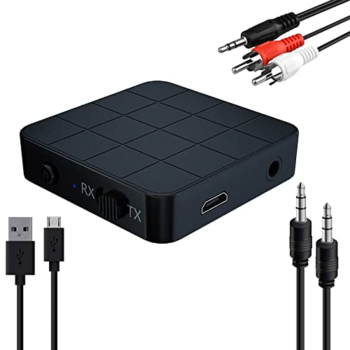 FONBAY Bluetooth 5.0 Transmitter Receiver Bluetooth Audio Adapter 2-in-1 Digital Optical 3,5 mm Mini Portable Adapter für Home Audio System/TV/PC/Tablet/Lautsprecher von FONBAY