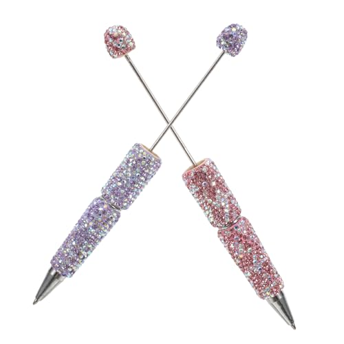 FONDOTIN 2 Stück Diamant-Kugelschreiber bleistifte Tremor flauschiger Stift Glitzerstifte Stiftherstellungsset mit Perlen funkelnde Stifte Perlenstifte-Kit Hochzeitsstift Rostfreier Stahl FONDOTIN 2 Stück Diamant-Kugelschreiber bleistifte Tremor flauschiger Stift Glitzerstifte Stiftherstellungsset mit Perlen funkelnde Stifte Perlenstifte-Kit Hochzeitsstift Rostfreier Stahl von FONDOTIN