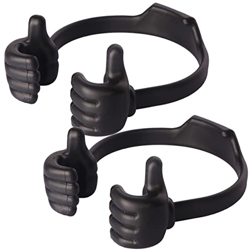 FONDOTIN 2 Stück Handyhalter Desktop -mobiltelefonständer Daumendaumenhalter Für Telefon Telefonständer Für Schreibtisch Handyständer Für Den Schreibtisch Schwarz Pp (Polypropylen) von FONDOTIN