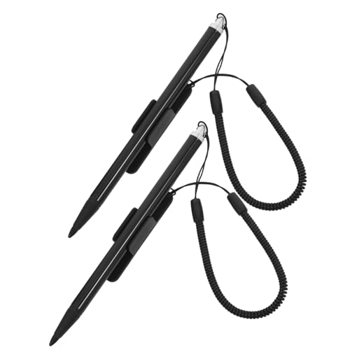 FONDOTIN 2 Stück Resistiver Bildschirmstift Stifte Stift für Touchscreen Stifthalter für Lanyard Tablet Stiftstift Eingabestift Widerstandsstift Stift-Lanyard Aluminiumrohr Schwarz FONDOTIN 2 Stück Resistiver Bildschirmstift Stifte Stift für Touchscreen Stifthalter für Lanyard Tablet Stiftstift Eingabestift Widerstandsstift Stift-Lanyard Aluminiumrohr Schwarz von FONDOTIN