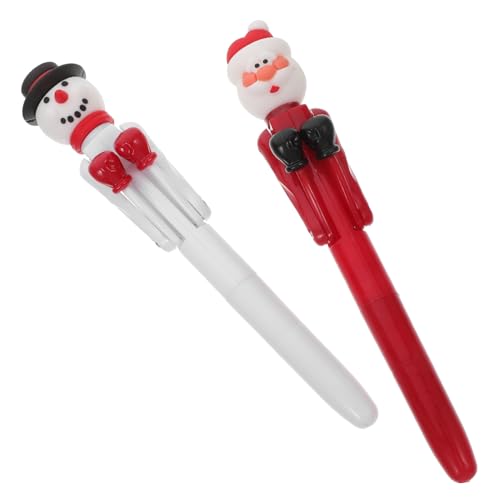 FONDOTIN 2 Stück Weihnachtskugelschreiber Boxspielzeug lustiger Stift lustige Stifte für Erwachsene Coole Stifte für Neuheitsstift seltsame Stifte Kieselgel von FONDOTIN