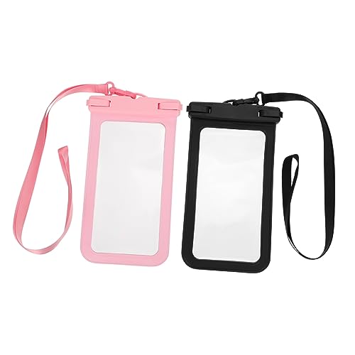 FONDOTIN 2 Stück wasserdichte Handytasche Handy-Aufbewahrungstasche Taschen Touchscreen -Telefonbeutel wasserdichte Telefonbeutel Outdoor-Handytasche Handytasche unter Wasser PVC Schwarz FONDOTIN 2 Stück wasserdichte Handytasche Handy-Aufbewahrungstasche Taschen Touchscreen -Telefonbeutel wasserdichte Telefonbeutel Outdoor-Handytasche Handytasche unter Wasser PVC Schwarz von FONDOTIN