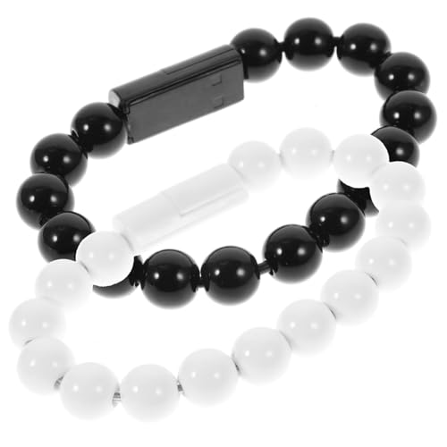 FONDOTIN 2Stücke Magnetische C USB Ladekabel Armband Bead Armband Ladegerät für Smartphones Synchrones Laden Datenübertragung Stylische Ausführung Schwarz FONDOTIN 2Stücke Magnetische C USB Ladekabel Armband Bead Armband Ladegerät für Smartphones Synchrones Laden Datenübertragung Stylische Ausführung Schwarz von FONDOTIN