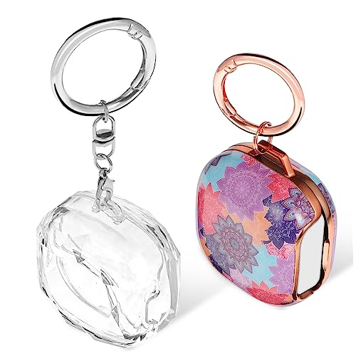 FONDOTIN 2Stücke Ohrhörer Schutzhülle TPU Material Transparent Mandala Design Kompatibel mit Buds pro Volle Schutzfunktion Einfache Ladezugänglichkeit von FONDOTIN