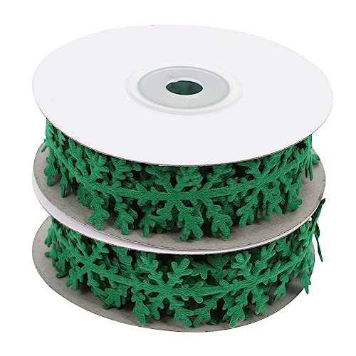 FONDOTIN 2Stücke Weihnachts Geschenkverpackungsbänder Dekorative Riband für Weihnachtsgeschenke Blumenverpackung und Partyzubehör Langlebig und Farbecht von FONDOTIN