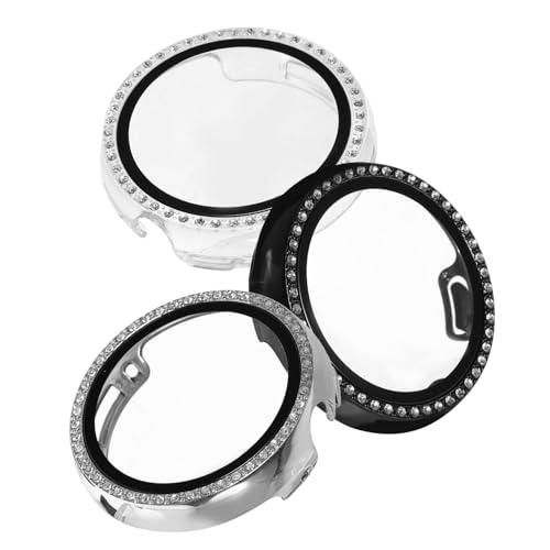 FONDOTIN 3Stücke Strass Uhrenabdeckungen Austauschbare Gehäuse für Pixel Watch Transparent Kratzfest Leicht Optimaler Schutz für Ihre Smartwatch von FONDOTIN