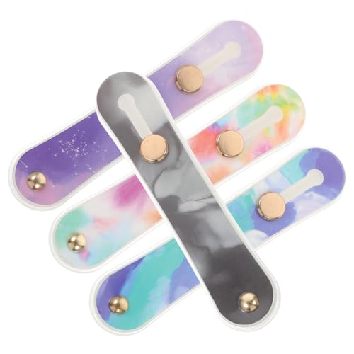 FONDOTIN 4Stücke Handy Finger Halterung Universeller Smartphone Grip Mit Push Pull Design Kompatibel Mit Meisten Mobiltelefonen Für Sicheres Halten von FONDOTIN