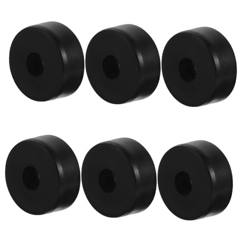 FONDOTIN 6 Stück Lautsprechermatte Subwooferständer für den Boden Gummifüße für Subwoofer-Pad Ersatz für Stereofüße Fußstützen-Gummiauflage Gummidämpfer Lautsprecherfüße isolierend Schwarz von FONDOTIN