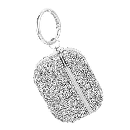 FONDOTIN Kabel Verstecken Luxuriö Glitzer Schutzhülle Für Pro 1 Tragetasche Mit Schlüsselring Stylisches Und Sicheres Earbud Case Perfekter Schutz Für Ihre Kopfhörer Silberne Farbe FONDOTIN Kabel Verstecken Luxuriö Glitzer Schutzhülle Für Pro 1 Tragetasche Mit Schlüsselring Stylisches Und Sicheres Earbud Case Perfekter Schutz Für Ihre Kopfhörer Silberne Farbe von FONDOTIN