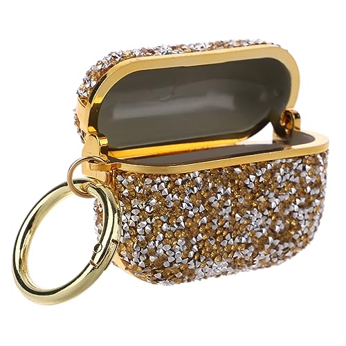 FONDOTIN Kopfhörerabdeckung Lade Kopfhörer Hülle Fall Schöne Kopfhörerhülle Mode-kopfhörer-hülle Glänzende Kopfhörerhülle Strass Kopfhörer Etui Tragbare Kopfhörerhülle Galvanik-STK Golden von FONDOTIN