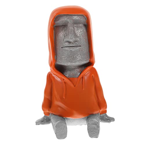 FONDOTIN Osterinsel Moai Multifunktionale Handyhalterung Handy-unterstützung Telefonhalter Universeller Handyhalter Handyständer Handy Schreibtischhalter Handyhalter Schreibtisch Harz von FONDOTIN