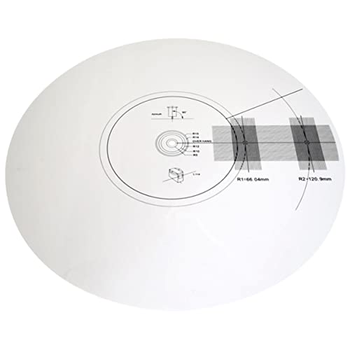 FONDOTIN Turntable Alignment Protractor Mat Antirutschmatte zur Kalibrierung von Vinyl Plattenspielern Doppelseitiges Design Langlebig für Präzise Nadel von FONDOTIN