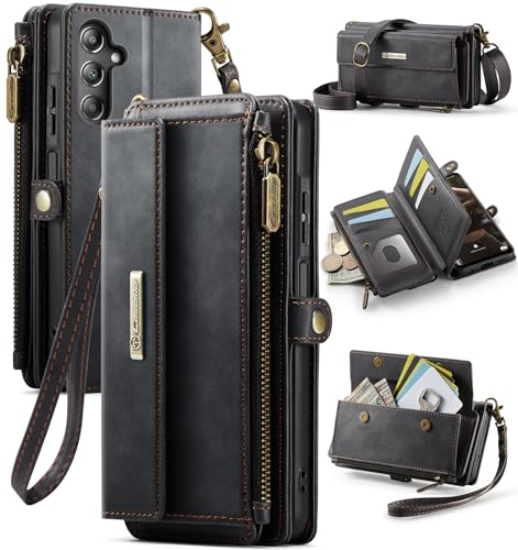FONREST Kompatibel mit Samsung Galaxy A15 4G/5G Crossbody-Geldbörse, magnetische Klappe, PU-Leder, Brieftaschen-Hülle mit Ständer, 9 RFID-blockierende Kartenhalter, Reißverschlussfach, Schlüsselband FONREST Kompatibel mit Samsung Galaxy A15 4G/5G Crossbody-Geldbörse, magnetische Klappe, PU-Leder, Brieftaschen-Hülle mit Ständer, 9 RFID-blockierende Kartenhalter, Reißverschlussfach, Schlüsselband von FONREST