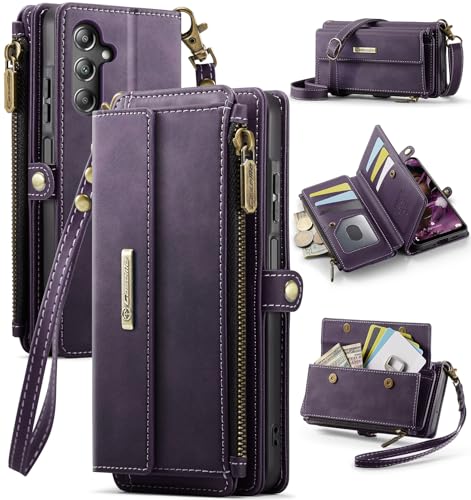 FONREST Kompatibel mit Samsung Galaxy A16 5G Crossbody-Geldbörse, magnetische Klappe, PU-Leder, Brieftaschen-Hülle mit Ständer, 9 RFID-blockierende Kartenhalter, Reißverschlusstasche, Schlüsselband FONREST Kompatibel mit Samsung Galaxy A16 5G Crossbody-Geldbörse, magnetische Klappe, PU-Leder, Brieftaschen-Hülle mit Ständer, 9 RFID-blockierende Kartenhalter, Reißverschlusstasche, Schlüsselband von FONREST