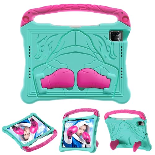 FONREST Kompatibel mit iPad (A16) 11 Zoll / 10. Generarion, kinderfreundliche EVA-Hülle, Box-Thema, leicht, stoßfest, mit Griffständer, A3354, A3355, A2696, A2757, Minzgrün von FONREST
