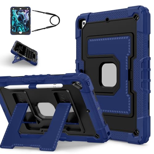 FONREST Robuste Schutzhülle, kompatibel mit iPad 25,9 cm (10,2 Zoll), 9. / 8. / 7. Generation A2602/3/4/5, mit breitem stabilem Ständer, Stifthalter, strapazierfähig, stoßfest, mit Schultergurt von FONREST