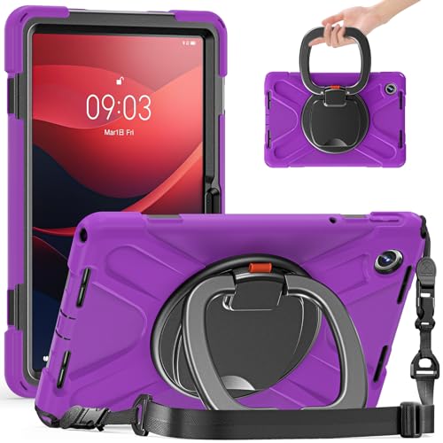 FONREST Schutzhülle für Lenovo Tab M11 2024 TB-330FU/Xiaoxin Pad 2024 TB-331FC 27,9 cm (11 Zoll), robuste Schutzhülle mit 360° drehbarem Ringgriff/Ständer, Hybrid-stoßfeste Schutzhülle mit von FONREST