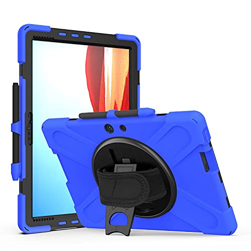 FONREST Robuste Schutzhülle für Microsoft Surface Pro X (2020/2019) - 33 cm (13 Zoll) Hybrid-Hülle Mit Stifthalter, 360° Drehbarem Handgriff und Schultergurt, Blau von FONREST