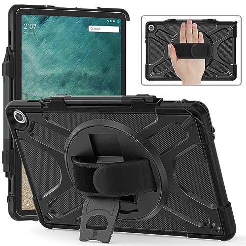 Fonrest Schutzhülle für Amazon Fire Max 11 (13. Generation, 2023), robuste Schutzhülle mit Ständer und Stylus-Halter, tragbare, stoßfeste Hybrid-Schutzhülle mit 360° drehbarem Schwenkgriff, kompatibel von FONREST