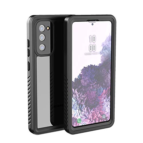 Für Samsung Galaxy S20 FE 5G wasserdichte Hülle 6,2 Zoll IP68 Full Body Seal Dünn Stoßfest Staubdicht Schneesicher Unterwasser TPU PC Hybrid Outdoor Transparent Cover Unterstützt Kabelloses Laden von FONREST