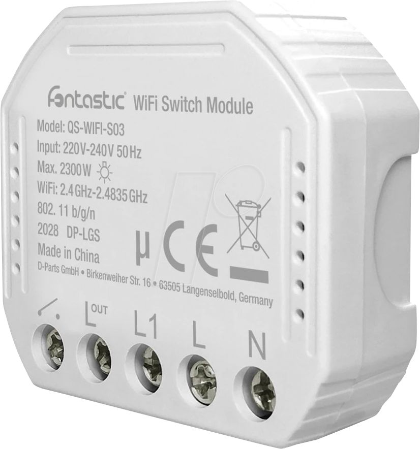 FONTASTIC 255489 - Wi-Fi WLAN Schaltaktor Doppelschalter von FONTASTIC