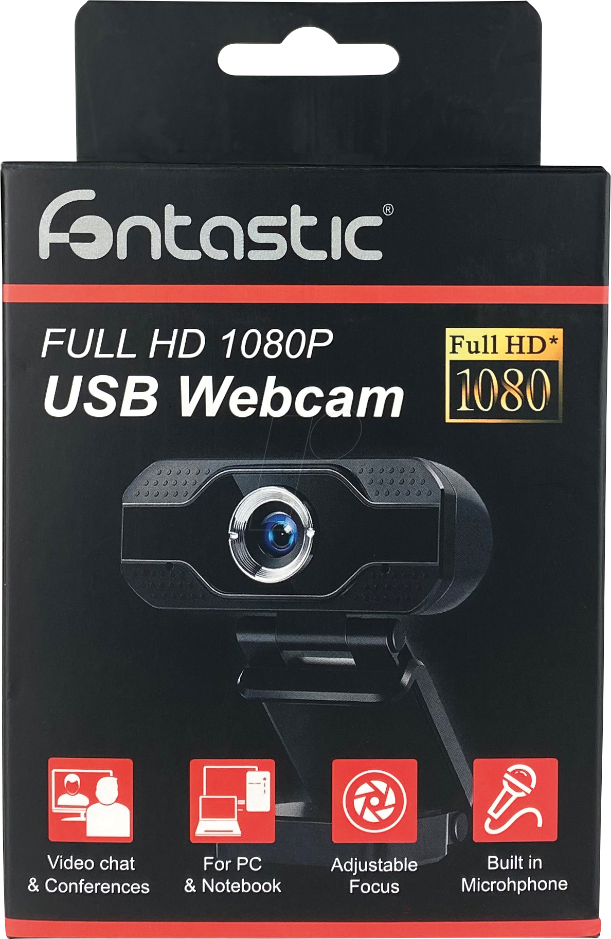 FONTASTIC 257001 - Webcam USB Full HD 1080p von FONTASTIC