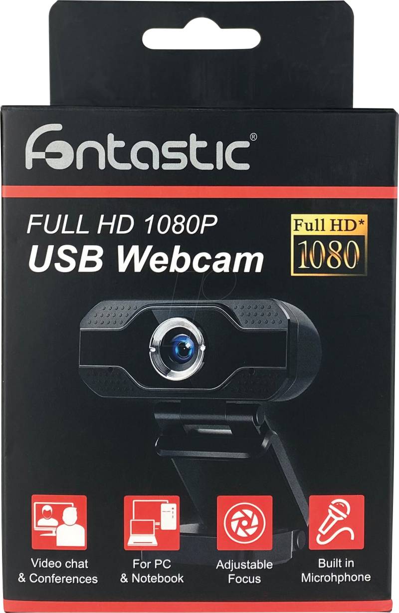 FONTASTIC 257001 - Webcam USB Full HD 1080p von FONTASTIC