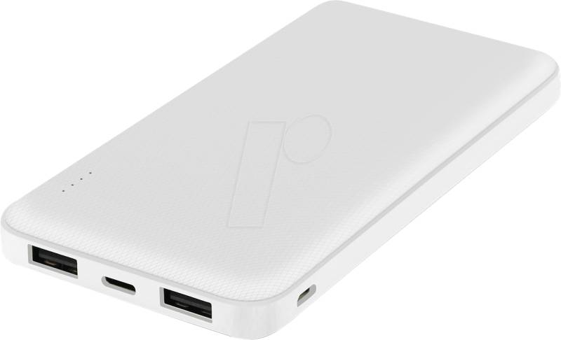 FONTASTIC 262418 - Powerbank, Li-Po, 10000 mAh, USB / USB-C, weiß von FONTASTIC