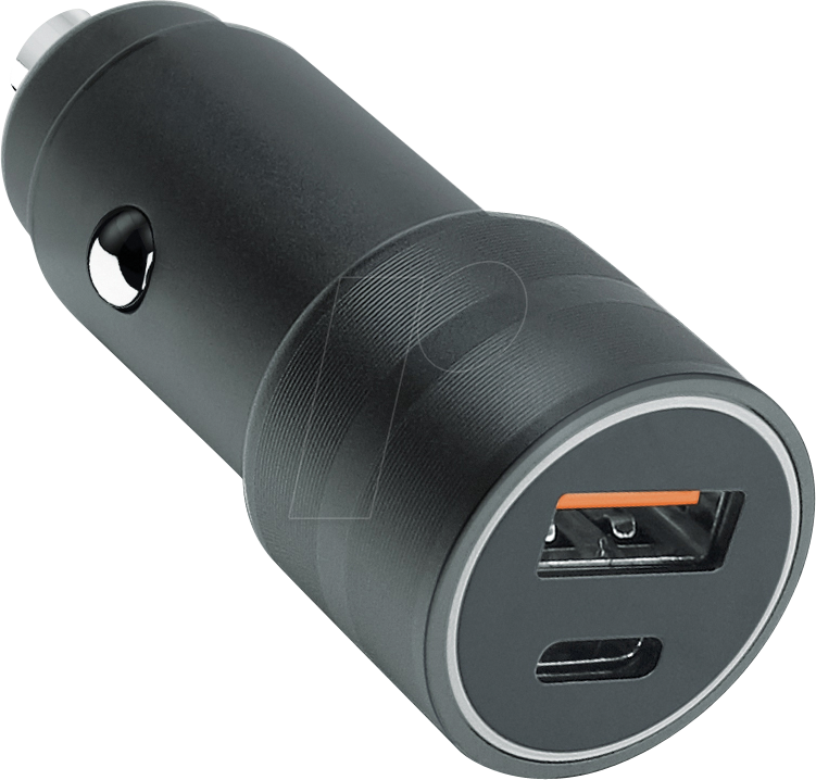 FONTASTIC 263293 - KFZ-Ladegerät, 38 W, 1x USB-A, 1x USB-C (PD) von FONTASTIC