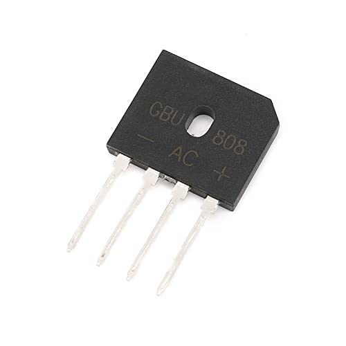 Diode Brückengleichrichterdiode, GBU808 8A 800V Elektronische Siliziumdioden, 4-Pin(Size:50Pcs) von FOPURE