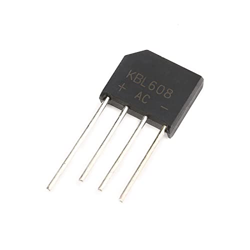 Diode Brückengleichrichterdiode, KBL608 6A 800V Elektronische Siliziumdioden, 4-Pin(Size:100Pcs) von FOPURE