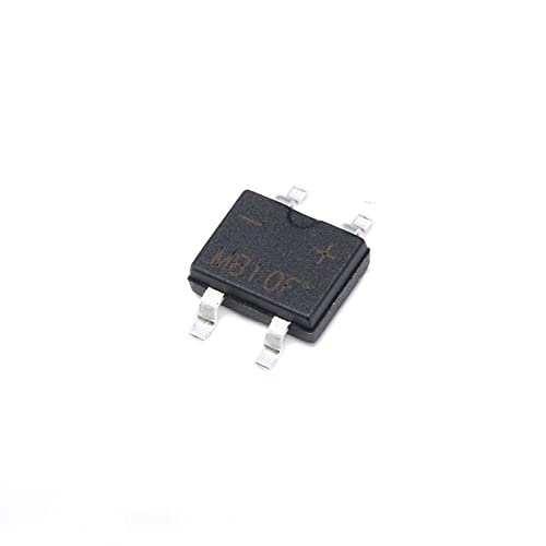 Diode Brückengleichrichterdiode, MB6F 0,5 A 600 V/ MB10F 0,8 A 1000 V, elektronische Siliziumdioden, 4-Pin(Color:500Pcs,Size:MB10F) von FOPURE