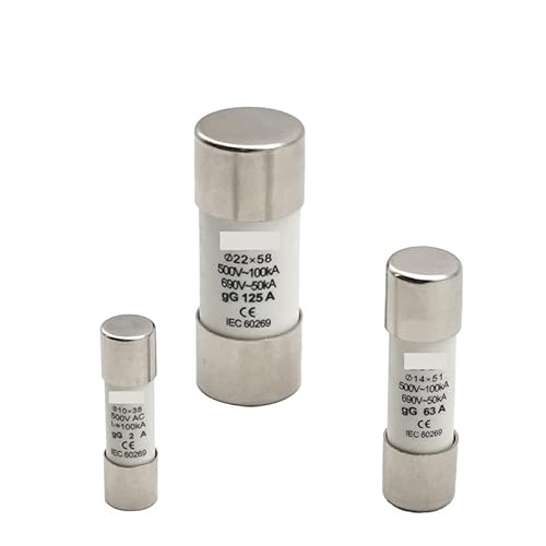 Sicherung AC 500 V RO17 flinker Keramik-Sicherungseinsatz RT18–125 22 x 58 gG Ausschnitt 10 A 16 A 20 A 25 A 32 A 40 A 50 A 63 A 80 A 100 A 125 A (Size : 32A) von FOPURE