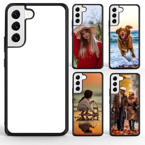 FOQENCCI, 5-teilige Hülle für Samsung Galaxy S22, Sublimations-Rohling-Hülle, DIY-Heißpress-Telefonabdeckung, weiches, schlankes TPU + Aluminium, Rutschfester Fallschutz, Telefonabdeckung für Samsung von FOQENCCI