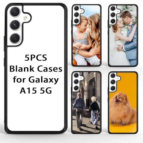 FOQENCCI 5 Stück Kompatibel mit Sublimation Galaxy A15 5G Hülle Sublimation Bedruckbar Blank Heat Press Drop Case Weiche Gummi rutschfeste schlanke Handyhülle für Galaxy A15 5G Schwarz FOQENCCI 5 Stück Kompatibel mit Sublimation Galaxy A15 5G Hülle Sublimation Bedruckbar Blank Heat Press Drop Case Weiche Gummi rutschfeste schlanke Handyhülle für Galaxy A15 5G Schwarz von FOQENCCI
