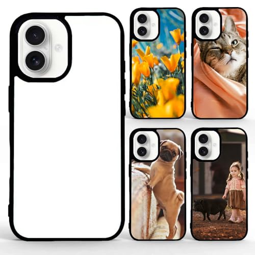 FOQENCCI 5-teilige individuelle Handyhülle, kompatibel mit iPhone 16 Plus, Sublimationsdruck, bedruckbar, Aluminium, harter PC, rutschfest, Schwarz FOQENCCI 5-teilige individuelle Handyhülle, kompatibel mit iPhone 16 Plus, Sublimationsdruck, bedruckbar, Aluminium, harter PC, rutschfest, Schwarz von FOQENCCI