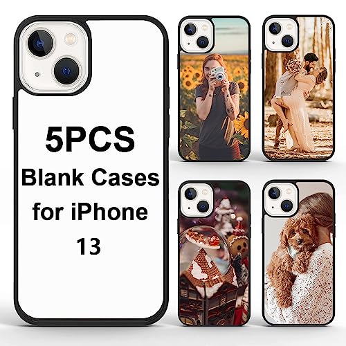 FOQENCCI 5 x Schutzhülle für iPhone 13, Sublimation, blanko, Hitzepresse, DIY-Telefonabdeckung, weiches TPU + Aluminium, stoßfest, rutschfest, für Damen, Mädchen, Jungen, Männer, 15,5 cm FOQENCCI 5 x Schutzhülle für iPhone 13, Sublimation, blanko, Hitzepresse, DIY-Telefonabdeckung, weiches TPU + Aluminium, stoßfest, rutschfest, für Damen, Mädchen, Jungen, Männer, 15,5 cm von FOQENCCI