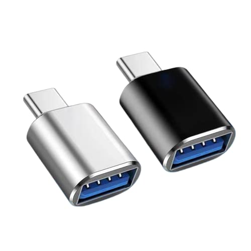 USB-C auf USB-A Adapter mit OTG, USB Type C, kompatibel mit USB C Kabel Samsung iPhone Headset Netzteil Ladegerät HUB Netzteil (Black) von FORAMO