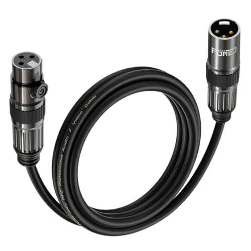 FORE Mikrofonkabel XLR Stecker auf XLR Busche Kabel 1m 1-Stück von FORE