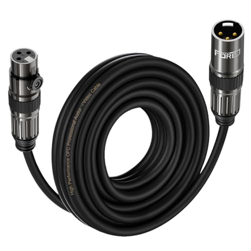 FORE Mikrofonkabel XLR Stecker auf XLR Busche Kabel 3m 1-Stück von FORE