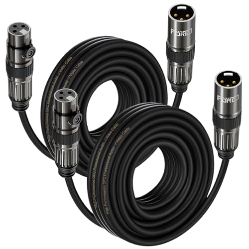 FORE Mikrofonkabel XLR Stecker auf XLR Busche Kabel 6m 2-Stück von FORE