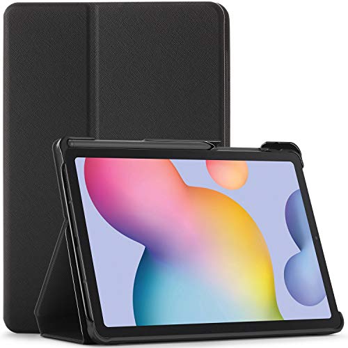 FC Hülle für Samsung Galaxy Tab S6 Lite - Schutz Galaxy Tab S6 Lite 10.4 Hülle Ständer mit S Pen Halter - Schwarz - Auto Schlaf/Wach, Samsung Galaxy Tab S6 Lite 10,4 Zoll 2022 & 2020 Hülle, Tasche von FOREFRONT CASES