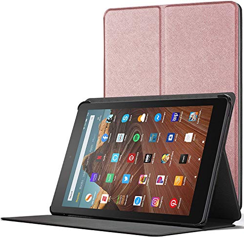 Forefront Cases Hülle für Fire HD 10 2019/2017 - Schutz Amazon Fire HD 10 Tablet (9. Gen 2019 & 7. Gen 2017) Hülle Ständer - Smart Auto Schlaf Wach - Roségold *PASST Nicht FÜR DAS Neue Modell 2021* von FOREFRONT CASES