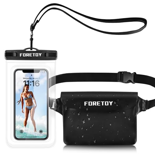 FORETOY wasserdichte Tasche, wasserdichte Handyhülle Unterwasser, wasserdichter Beutel wasserfeste Bauchtasche Schutzhülle mit IPX8 Handytasche für Wassersport, Schwimmen, Bootfahren, Strand usw FORETOY wasserdichte Tasche, wasserdichte Handyhülle Unterwasser, wasserdichter Beutel wasserfeste Bauchtasche Schutzhülle mit IPX8 Handytasche für Wassersport, Schwimmen, Bootfahren, Strand usw von FORETOY