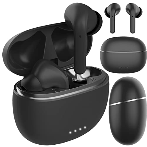 FOREVER Bluetooth drahtlose Kopfhörer 5.3 Modi ANC TWE-210 EARP mit Ladekoffer Mikrofon, Steuerung, LED-Anzeigen In-Ear Headphones (Schwarz) von FOREVER