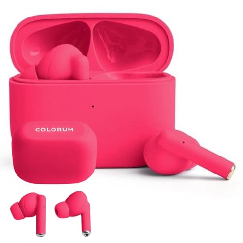 FOREVER COLORUM TWS Bluetooth Kopfhörer 5.3 Magenta - In-Ear-Ohrhörer mit tiefem Bass - Kopfhörer mit Mikrofon - Passt Sich der Ohrform an - USB-C für Schnelles Laden - Kopfhörer Android und iOS FOREVER COLORUM TWS Bluetooth Kopfhörer 5.3 Magenta - In-Ear-Ohrhörer mit tiefem Bass - Kopfhörer mit Mikrofon - Passt Sich der Ohrform an - USB-C für Schnelles Laden - Kopfhörer Android und iOS von FOREVER