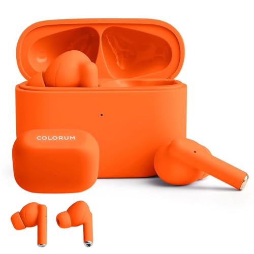 FOREVER COLORUM TWS Bluetooth Kopfhörer 5.3 Orange - In-Ear-Ohrhörer mit tiefem Bass - Kopfhörer mit Mikrofon - Passt Sich der Ohrform an - USB-C für Schnelles Laden - Kopfhörer Android und iOS FOREVER COLORUM TWS Bluetooth Kopfhörer 5.3 Orange - In-Ear-Ohrhörer mit tiefem Bass - Kopfhörer mit Mikrofon - Passt Sich der Ohrform an - USB-C für Schnelles Laden - Kopfhörer Android und iOS von FOREVER