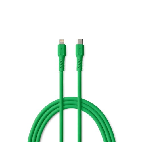 FOREVER Colorum USB C auf Lightning Kabel 2.4A Grün - 1,8m Lightning USB C Kabel für Laden und Datensynchronisation 480 Mbps - Ladekabel USB C Lightning für Geräten mit Lightning-Anschluss von FOREVER